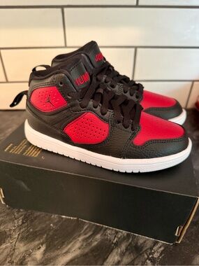 Jordan Kids' Mid-Top Sneakers - Black and Red